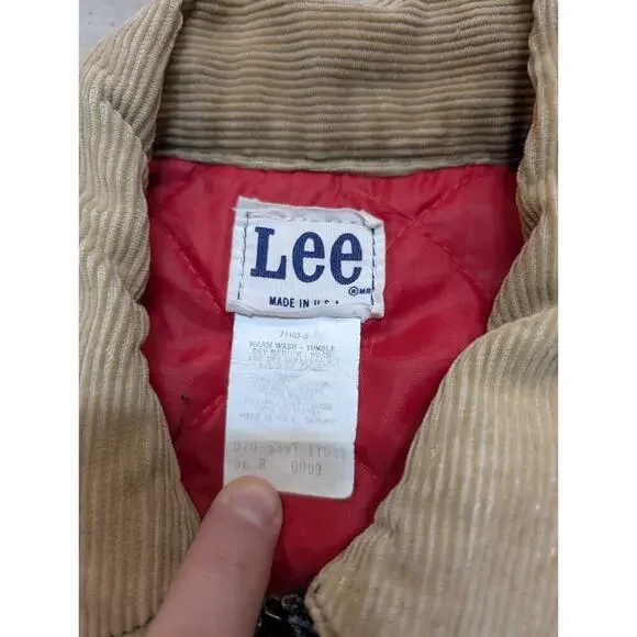 VTG 60-70 Lee Denim Jean Jacket 91B 36R Quilted Teardrop Talon Custom Honeycomb - Picture 8 of 16